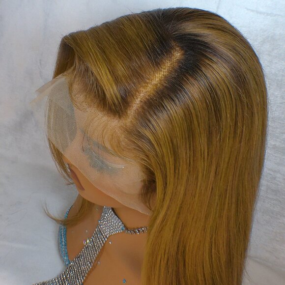 ✨18 Inch Human Tigers Eye Dimensional Lace Wig With Large Parting Area ✨ - Picture 11 of 16